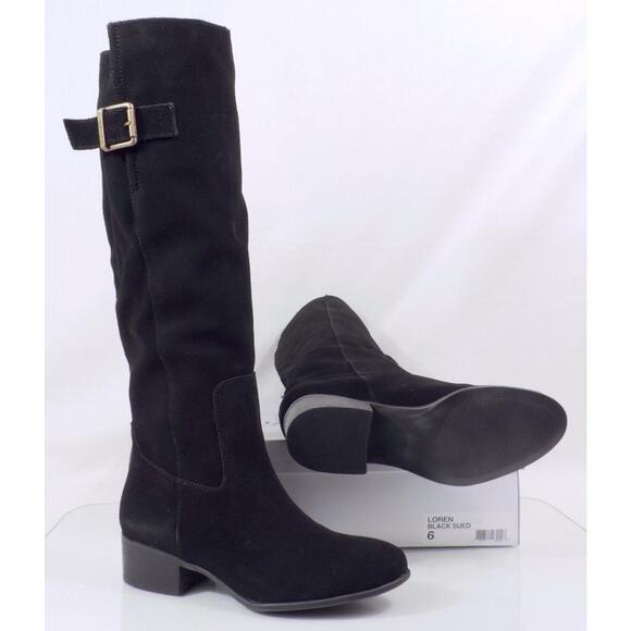 Steve Madden Loren Riding Knee High Boots Suede Black Size 6 - Picture 8 of 8
